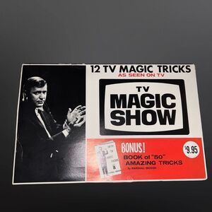Vintage TV Magic Show “As Seen on TV” Magic Set & Trick Books RARE FIND